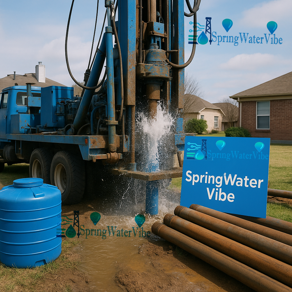 Borehole drilling machine in action